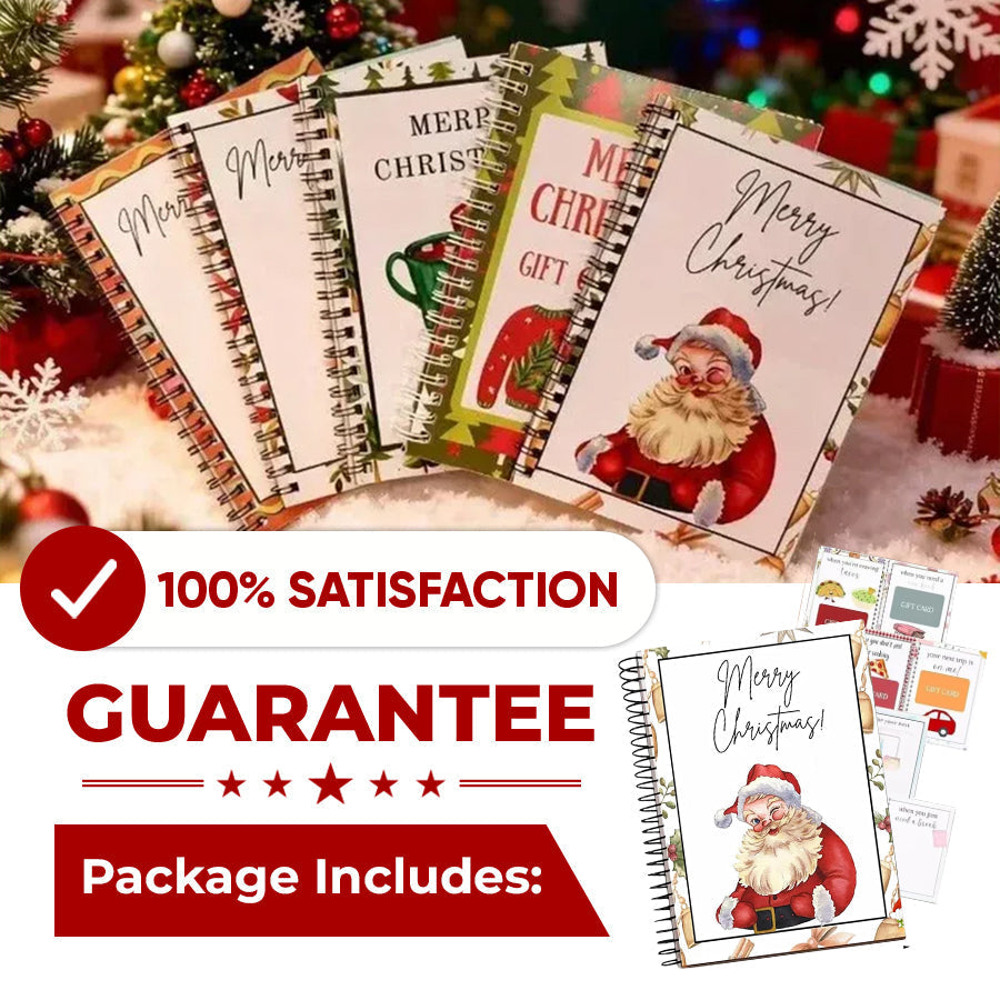 🔥 Last Day 50% OFF 🔥 Christmas Gift Card Book – 12 Gift Card Pages & Personal Message Holder!