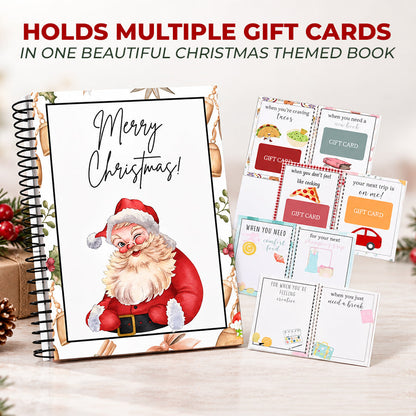 🔥 Last Day 50% OFF 🔥 Christmas Gift Card Book – 12 Gift Card Pages & Personal Message Holder!