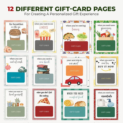🔥 Last Day 50% OFF 🔥 Christmas Gift Card Book – 12 Gift Card Pages & Personal Message Holder!