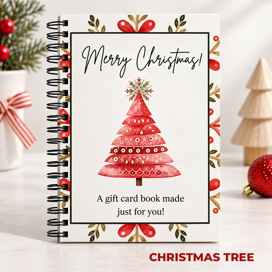 🔥 Last Day 50% OFF 🔥 Christmas Gift Card Book – 12 Gift Card Pages & Personal Message Holder!