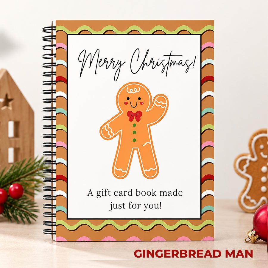 🔥 Last Day 50% OFF 🔥 Christmas Gift Card Book – 12 Gift Card Pages & Personal Message Holder!