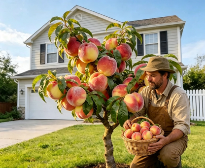 Premium Peach Tree Seeds | Grow Juicy Sweet Peaches In Your Backyard Easily