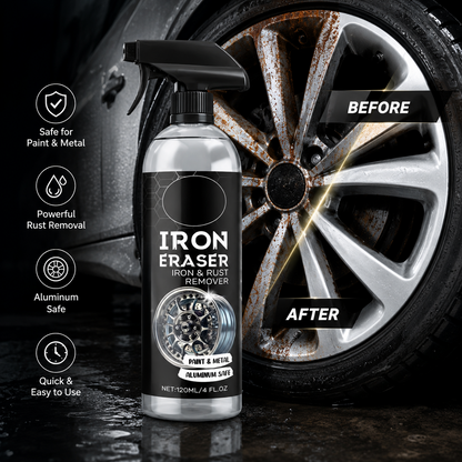 Iron Eraser Iron & Rust Remover – Fast Acting Cleaner for Paint, Wheels, Metal & Rust Stains