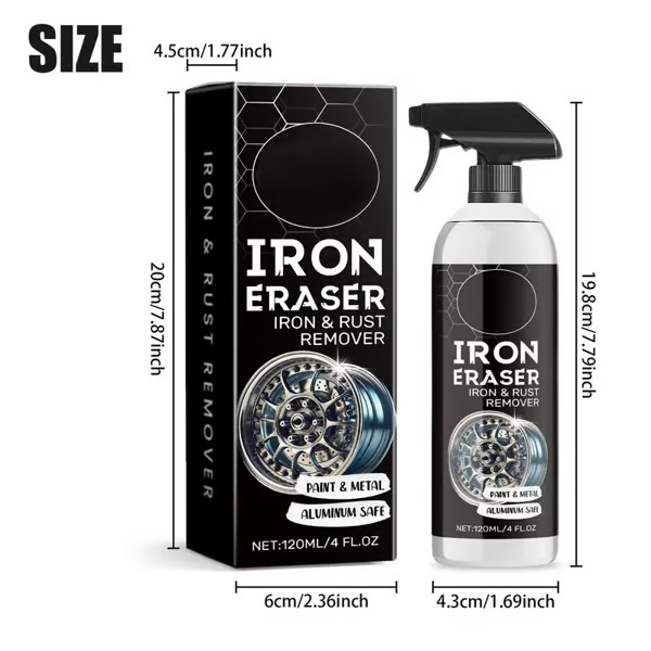 Iron Eraser Iron & Rust Remover – Fast Acting Cleaner for Paint, Wheels, Metal & Rust Stains