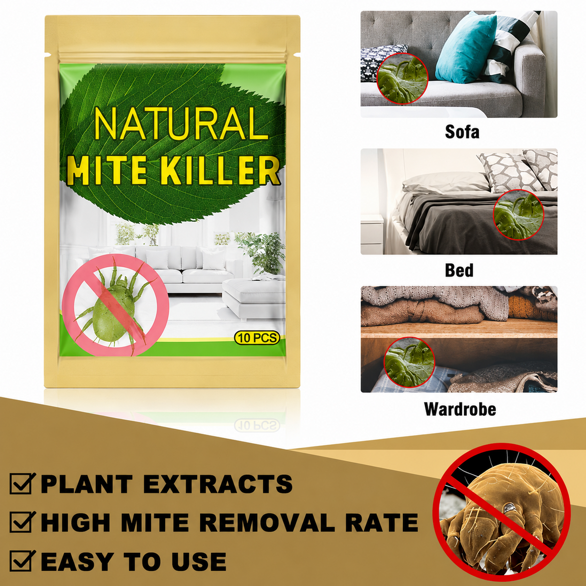 Natural Mite Control Sachet（Quantity- PCS / bag） Regular price$29.98 Sale price$19.99 33.32% OFF