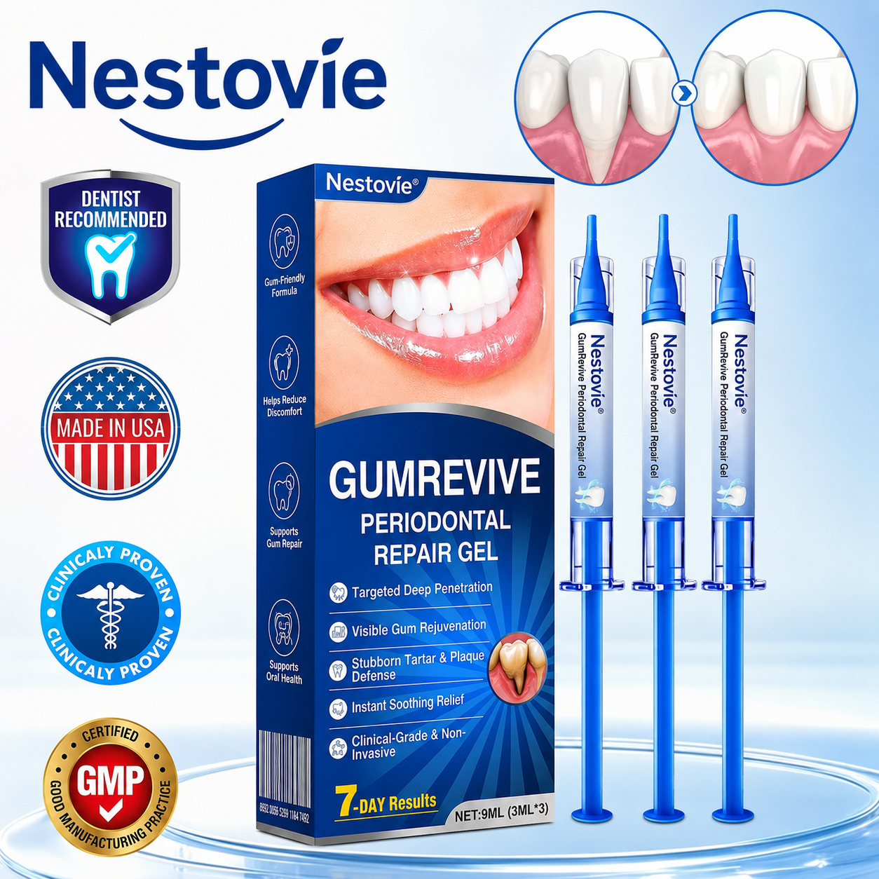 👨‍⚕️✅🦷Nestovie® GumRevive Periodontal Repair Gel