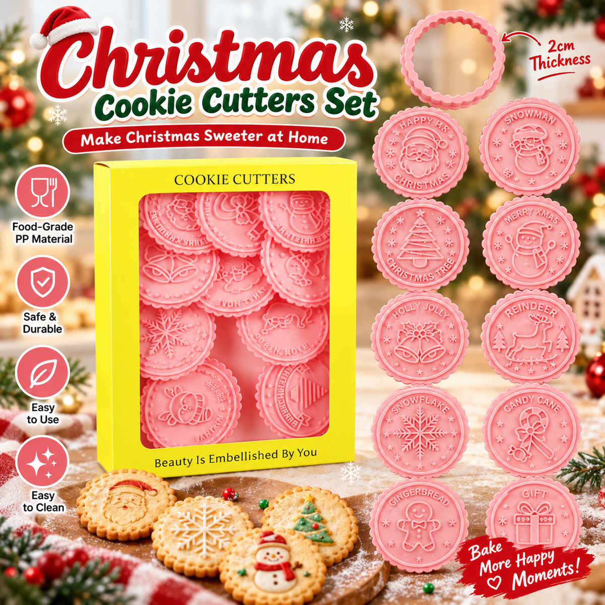 💥 Last Day! Special Sale 🎁Festive Christmas Cookie Cutter Set🥧